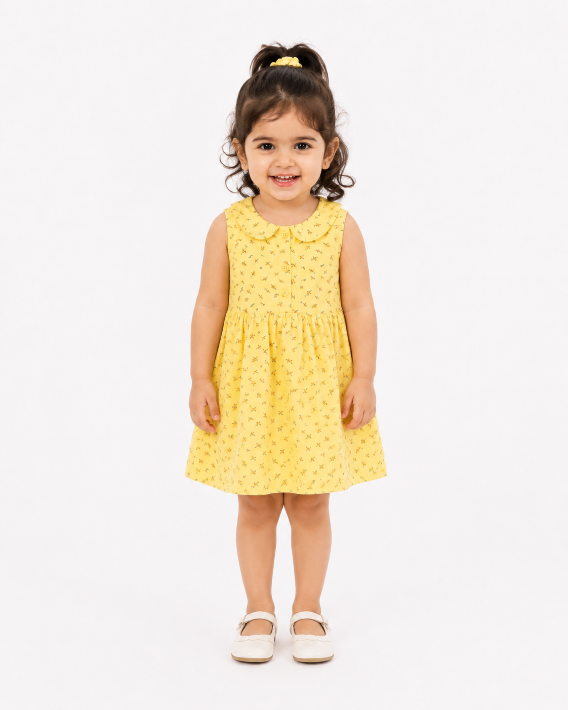 Pastel Yellow Floral Frok