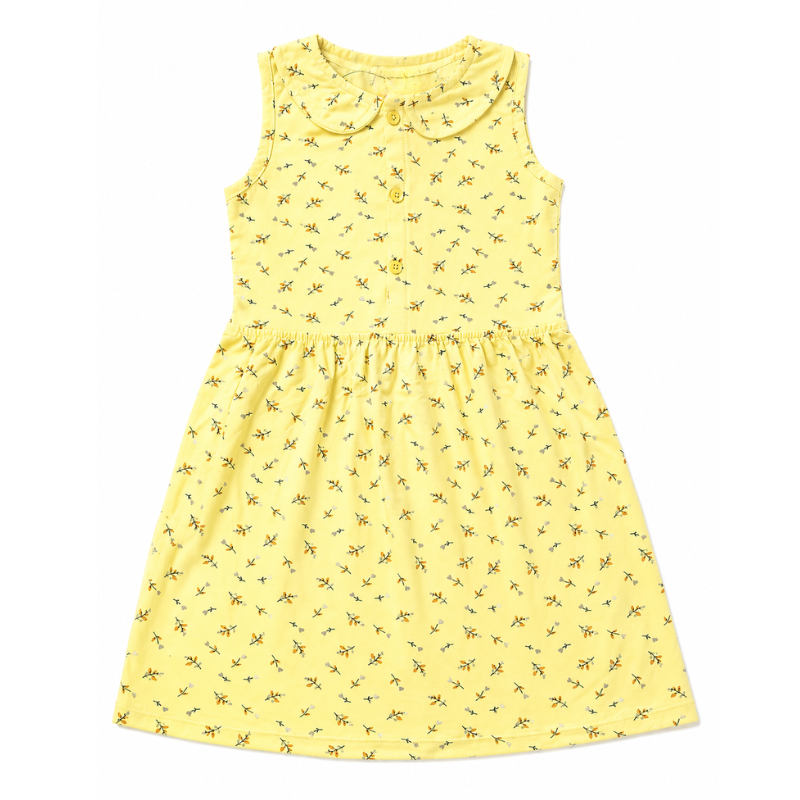 Pastel Yellow Floral Frok
