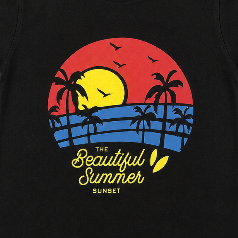 The Beautiful Summer Sunset Graphic T.Shirt