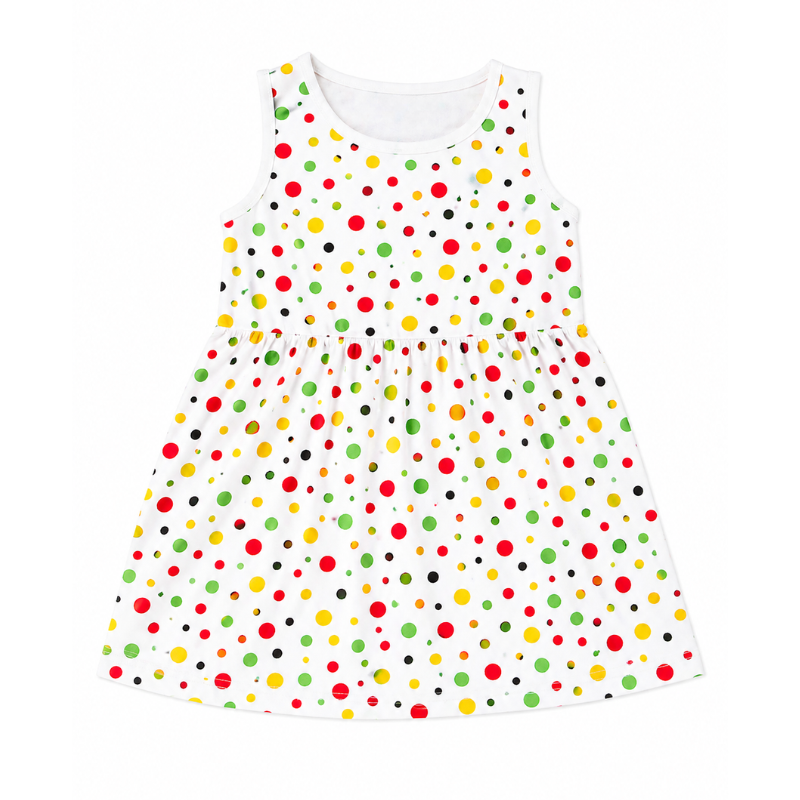 Polka Dot Sleeveless Frock