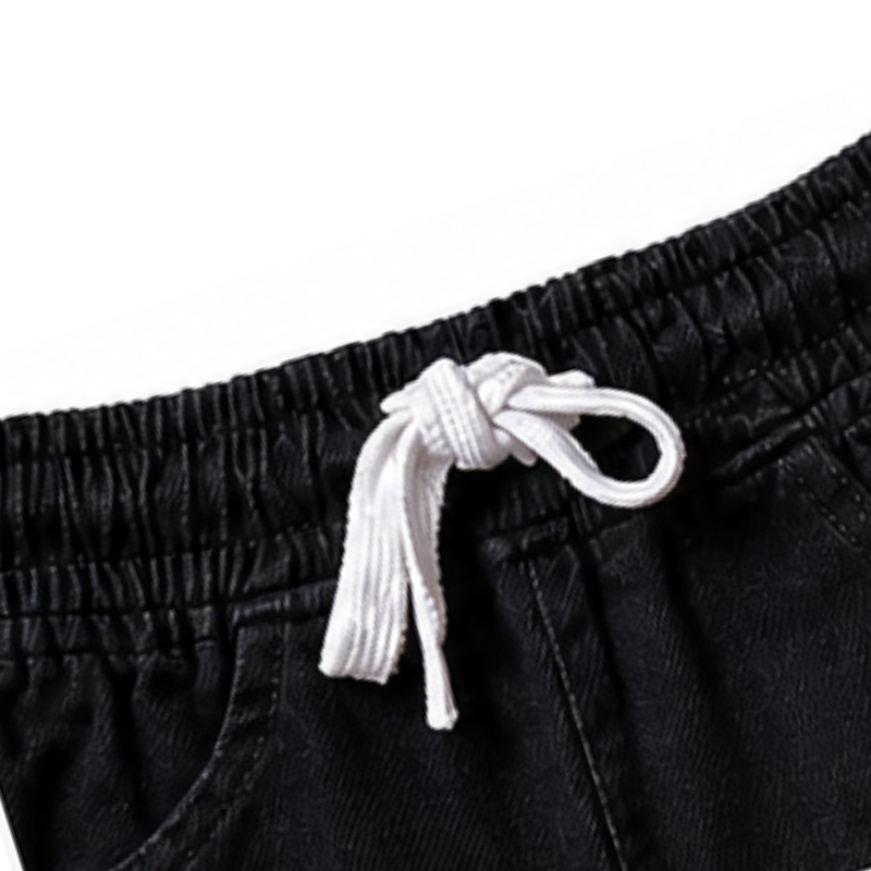Black Embroidered Flared Denims